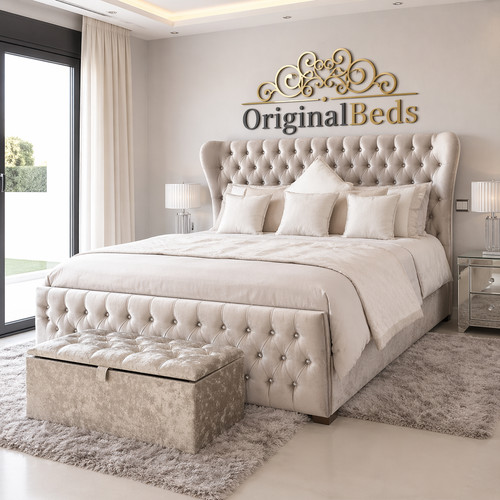 Oxford wingback bed ottoman - wingback,