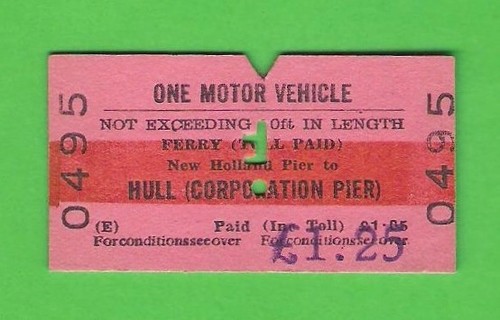 Ferry toll ticket br - -, one