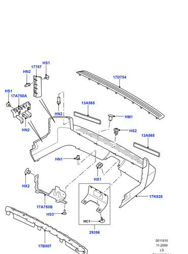 Land rover cover bumper - land,