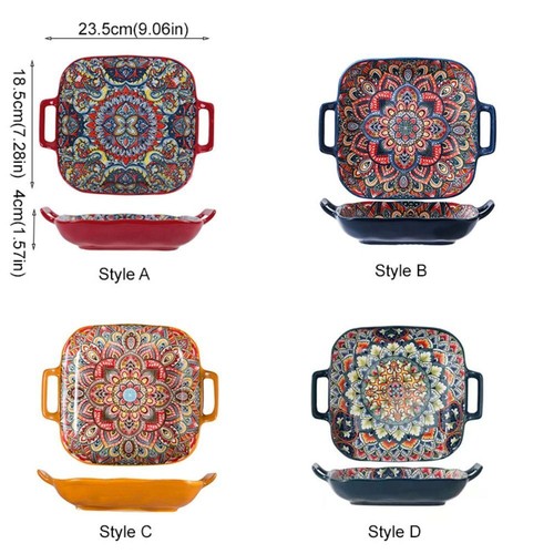 Square bohemian ceramic - square,