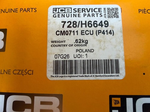 Jcb ecu j728 - jcb, j728/h6649