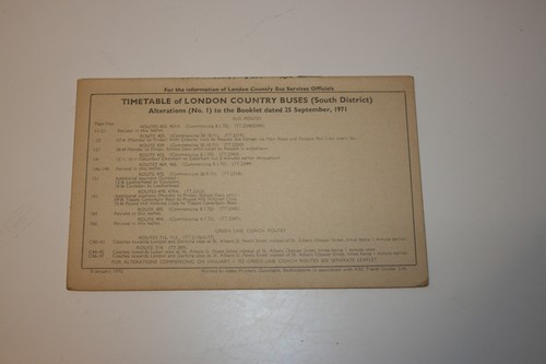 Timetable london country - -,