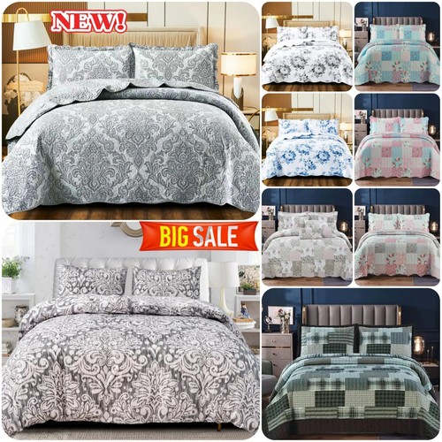 Soft 3piece quilted patchwork - quilted,