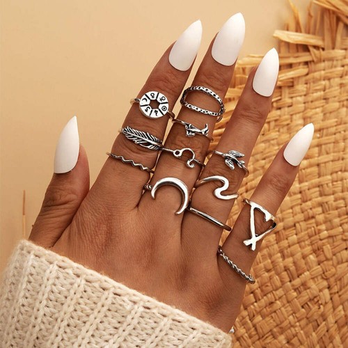 12pc midi ring - midi, silver