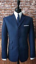 mod suit,skinhead ska Navy & Black Two Tone suit 3 button slim fit tonic 36-48