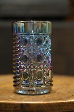 Vintage Indiana Glass Windsor Blue Carnival Glass Tumbler