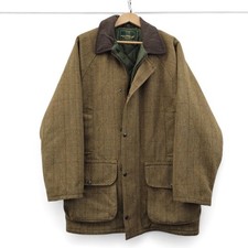 Saddle Country Classic Wear Jacket Large Tweed Green Brown Menswear - Preloved