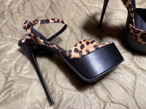 Lady leopard print platform - print,