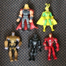 Disney Marvel  Toybox Figures Bundle Thor, Loki, IronMan, Thanos, Black Panther