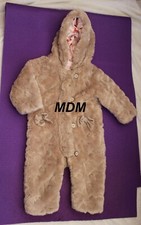 Ted Baker Baby Girls Mink Luxurious Bows Hooded Padded Snowsuit Pramsuit  12-18m