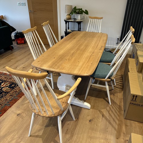 Ercol dining table and chairs - table,