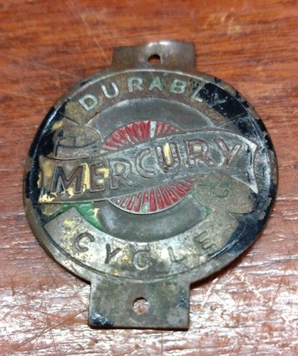 Antique mercury bicycle badge - mercury,
