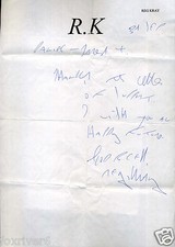 REG REGGIE KRAY Signed Letter