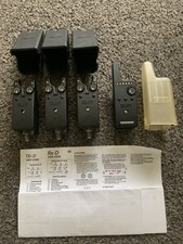 Delkim TXI-D V1 set Bite Alarms And RX D Receiver Purple X3 Carp Fishing 