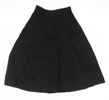 Uniqlo Women’s Black Wool Blend A-Line Skirt XS High Waist