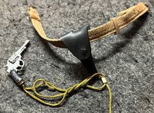 VINTAGE ORIGINAL HASBRO/PALITOY ACTION MAN TOY BELT WITH PISTOL & HOLSTER