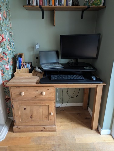 Solid pine computer desk with - solid,