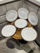 Vintage Old Dinner Plates X 6 Wood & Sons Windsor Semi Porcelain 26cm