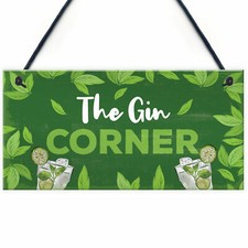 Funny Gin Gift Gin Corner Sign