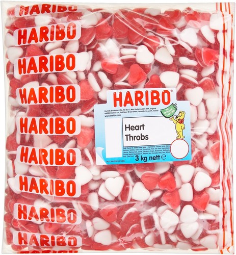 Haribo heart throbs 3kg - heart,