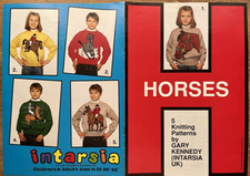 5 horses intarsia sweater