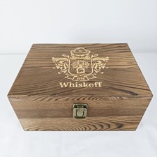 Whiskey Box Gift Set 2 Glasses Rocks Slate Coasters Tongs by Whiskoff NEW