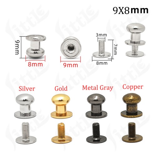 Solid metal round head stud - solid,