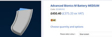 Advanced Bionics M Battery MEDIUM BLUE OCEAN