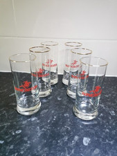 6x Winchester (Ammunition & Firearms) Logo Glasses- Tall Glasses- Spirits - RARE