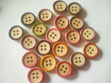 Round Wood wooden Buttons 15mm