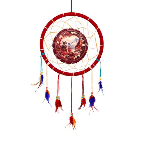 Autumnal wolf dreamcatcher - autumnal,