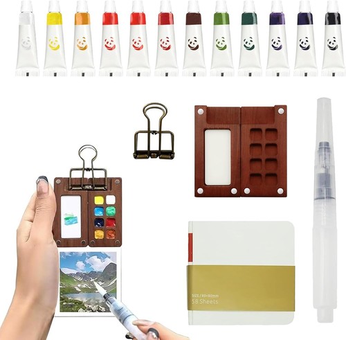Pcs portable watercolor - 5,