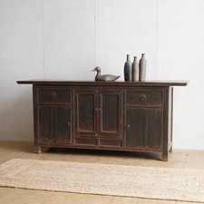 Vintage Antique Chinese Wooden Sideboard Console Unit