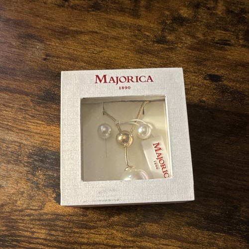 Majorica white pearl pendant - white,