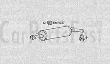 EXLR3003 Exhaust Middle Box