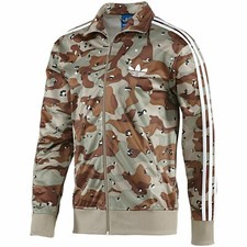 ADIDAS ORIGINALS FIREBIRD CAMO BROWN WHITE TRACK TOP JACKET