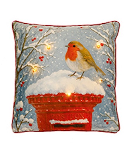 Large winter robin postbox - large,