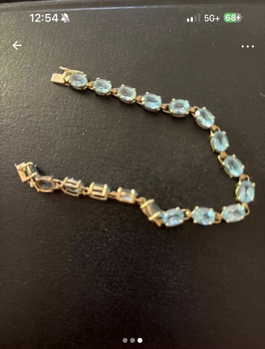 Blue topaz and 10k yellow - blue,