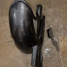 Rear Hugger by Powerbronze Fits Honda CBR500R  2022  carbon look & Silver Mesh 