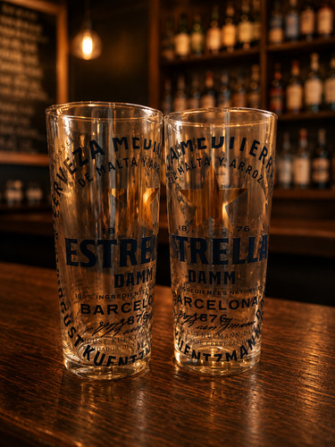 Estrella damm pint glass - damm,