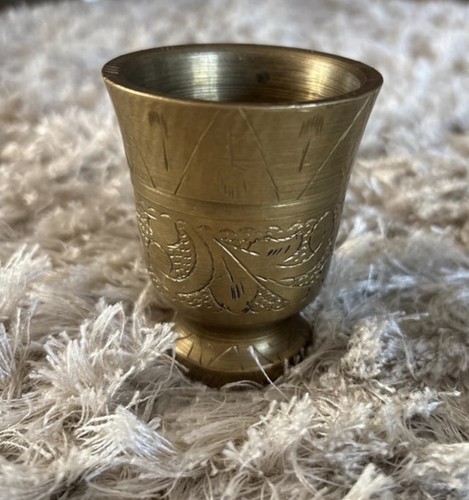 Brass mortar apothecary - mortar,
