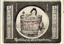 Antique 1905 Advert for PEARS Soap (2) Original 'Geisha in Bath' Print Ad 726/61
