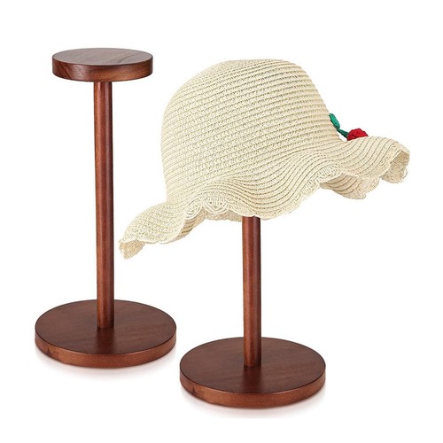 Wooden hat display stand - wooden,