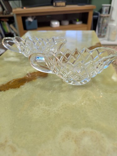 Vintage glass sauce boat - vintage,