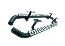 FOR LAND ROVER DEFENDER 110 2003-2020 OE STYLE PAIR BLACK BARS SILVER STEP