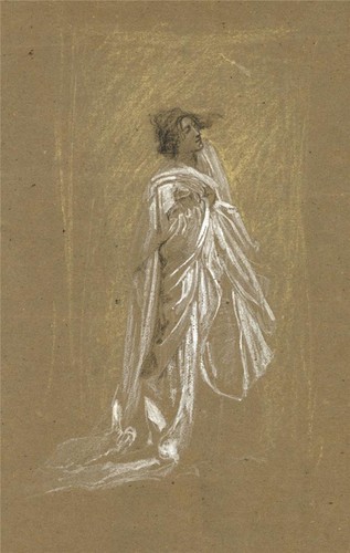 Study lady antique - lady,