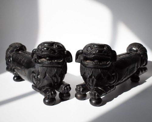 Pair chinese antique wooden - chinese,