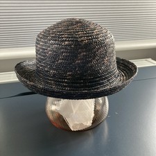 Womens Straw Look Hat Blue