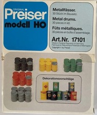 PreiserHO Plastic Kit 17101 Metal Drums