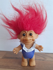 Vintage 1990's RUSS Troll SWIM SUIT/ SWIMMING COSTUME Toy Figure - 4.5" RED HAIR